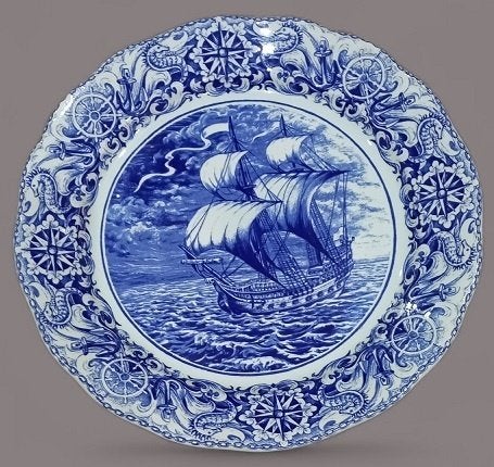 Assiette décorative « Delft » Boch La Louvière, Enlèvement
