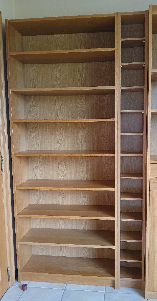 Boekenrek - Ikea - lichte eik, Ophalen, Met plank(en), Gebruikt, 200 cm of meer