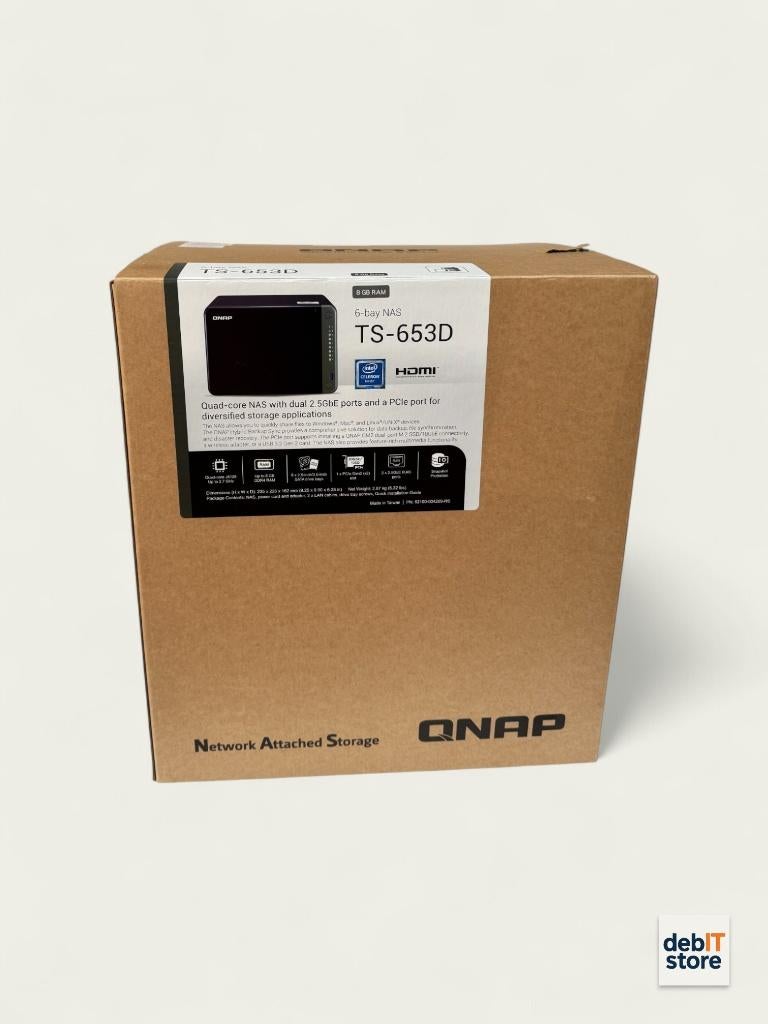 NAS Qnap TS-653D (mise à niveau de 8 Go de RAM), Enlèvement ou Envoi, SATA, Qnap, Serveur