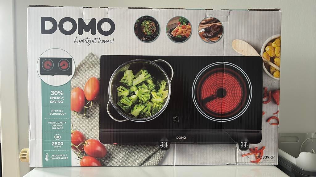 Domo dubbele keramische kookplaat, Elektronische apparatuur, Ophalen, Nieuw