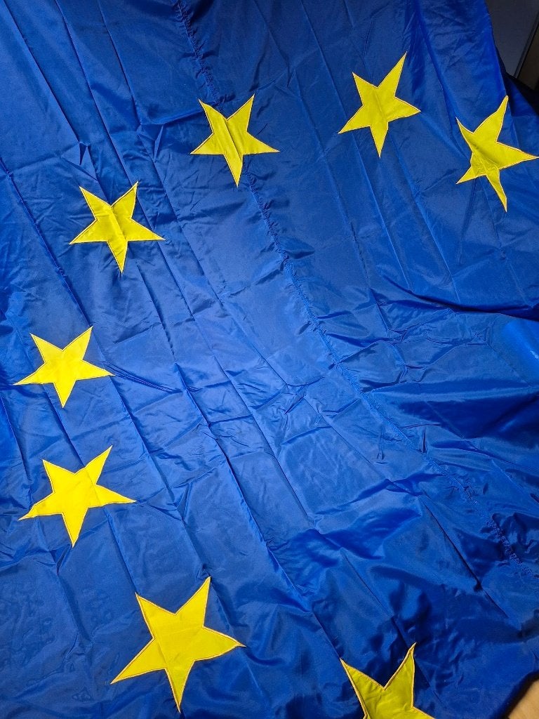 Très très grand drapeau Européen : 3 x 4 mètres, Diversen, Ophalen of Verzenden, Gebruikt