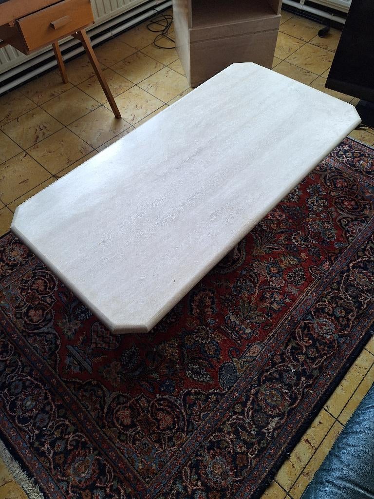 salontafel travertin, Huis en Inrichting, Ophalen, Overige materialen, 100 tot 150 cm, Jaren 80