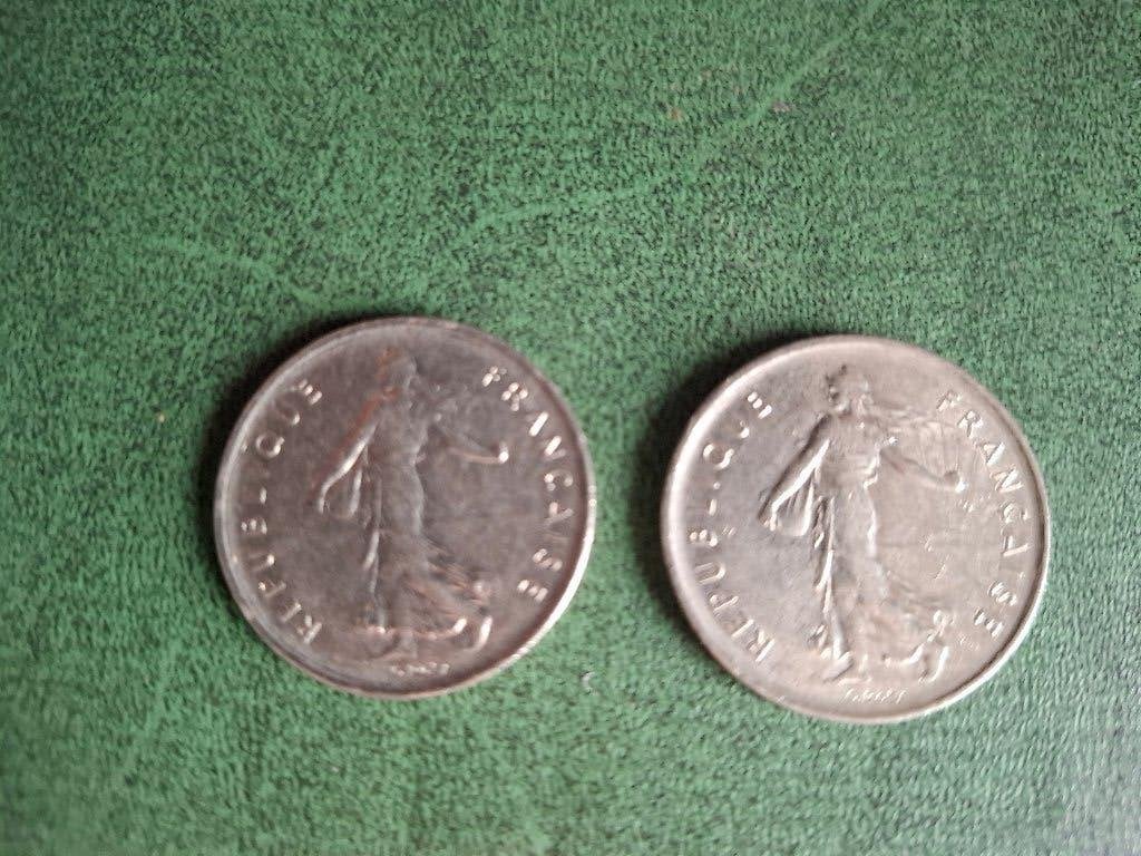 2x 5 Franse francs, Ophalen, Frankrijk, Losse munt