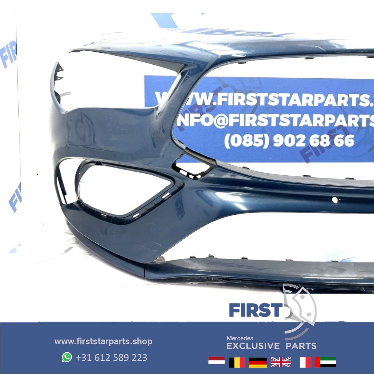 W118 BUMPER CLA AMG VOORBUMPER C118 ZWART WIT GRIJS BLAUW RO, Gebruikt, -, Voor, Ophalen of Verzenden