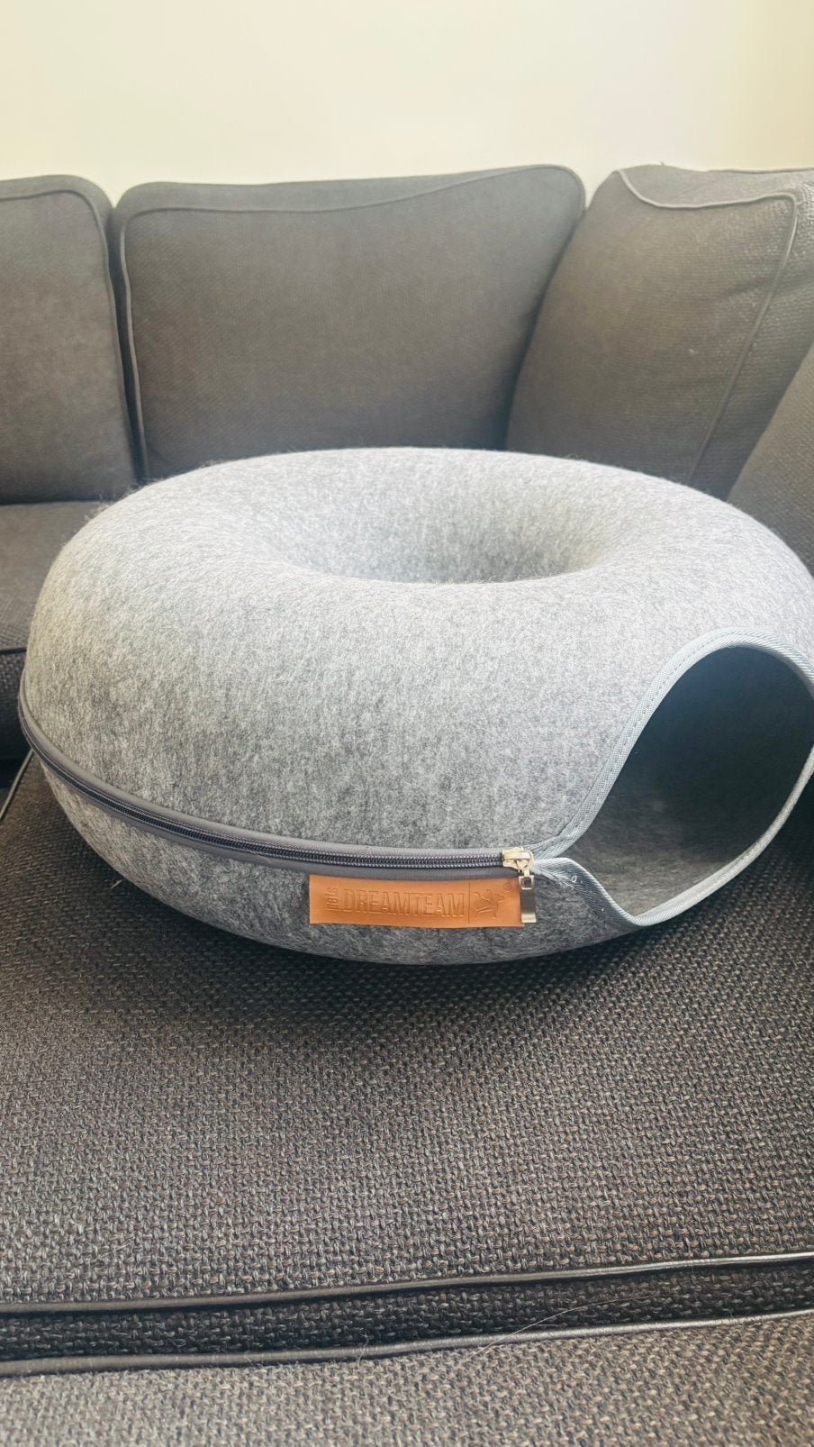 Nieuwe Kattentunnel / kattenmand Donut – grijs, Dieren en Toebehoren, Ophalen, Vilt