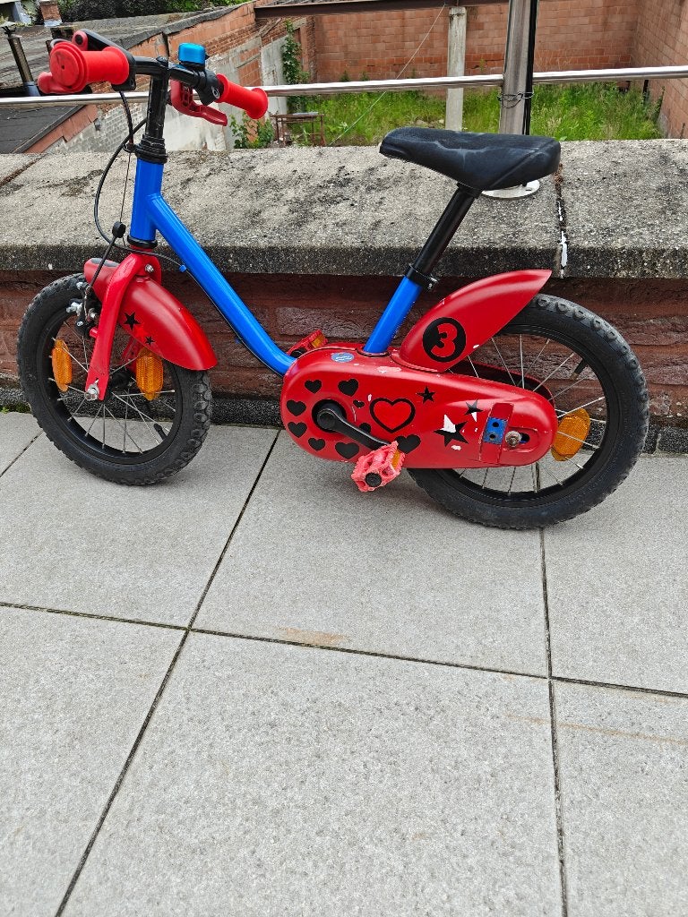 Kinderfiets 14inch, Fietsen en Brommers, Fietsen | Kinderfietsjes, Zijwieltjes, Gebruikt, Velgrem, Minder dan 16 inch