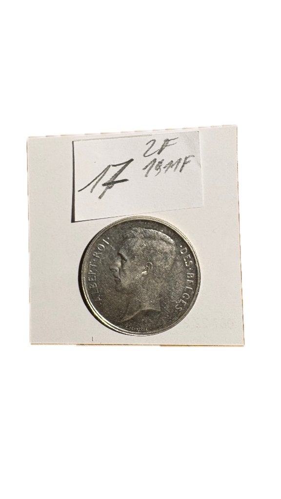 ALBERT I : Argent 2 FRANCS 1911F (2), Enlèvement ou Envoi, Argent, Argent
