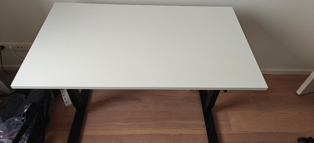 Bureau Trottent neuf assis-debout 120x70 blanc, Zit-sta bureau, 120 cm, Hout, Nieuw