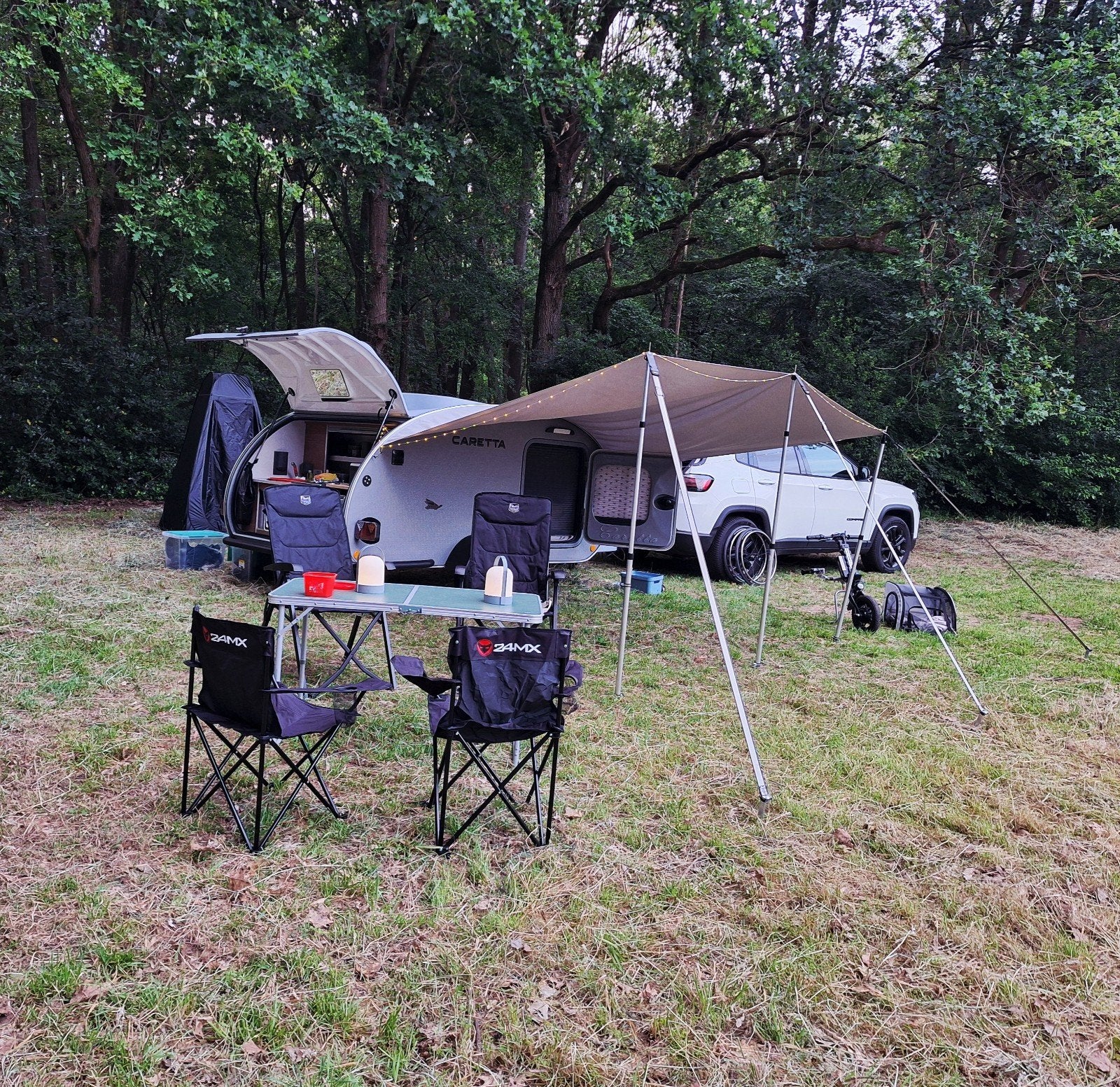 Mini caravan TE HUUR, Ophalen
