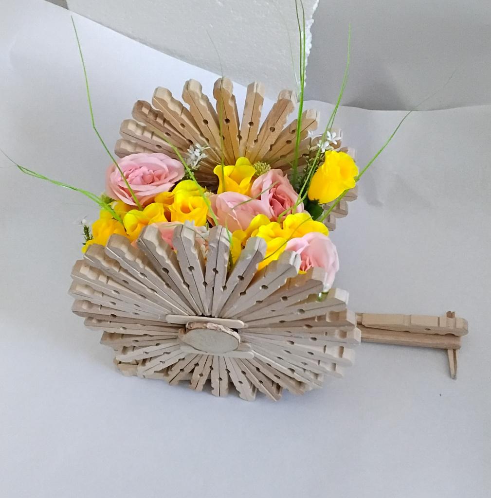 décoration pour table , cadeau mariage , chariot en bois, Ophalen, Nieuw, Versiering