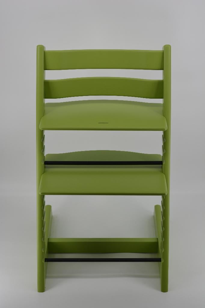 Stokke Tripp Trapp Lime Green — Modèle reconditionné, Envoi, Comme neuf, Chaise évolutive, Ceinture(s)
