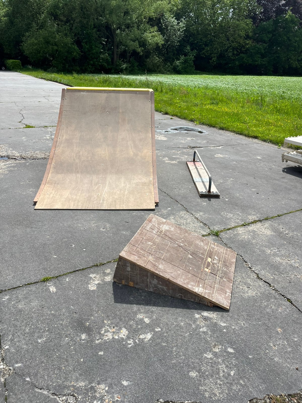 skateramp + rail + kicker ramp, Enlèvement, Comme neuf