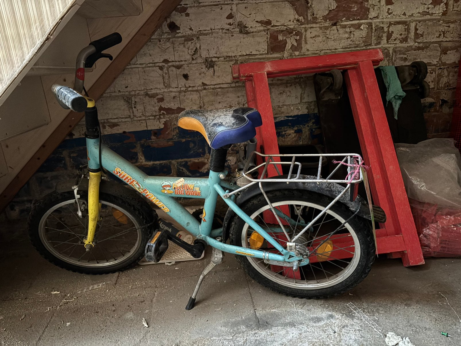 Kinderfietsje 16 inch, Enlèvement, Utilisé, Frein à disque, 16 à 20 pouces