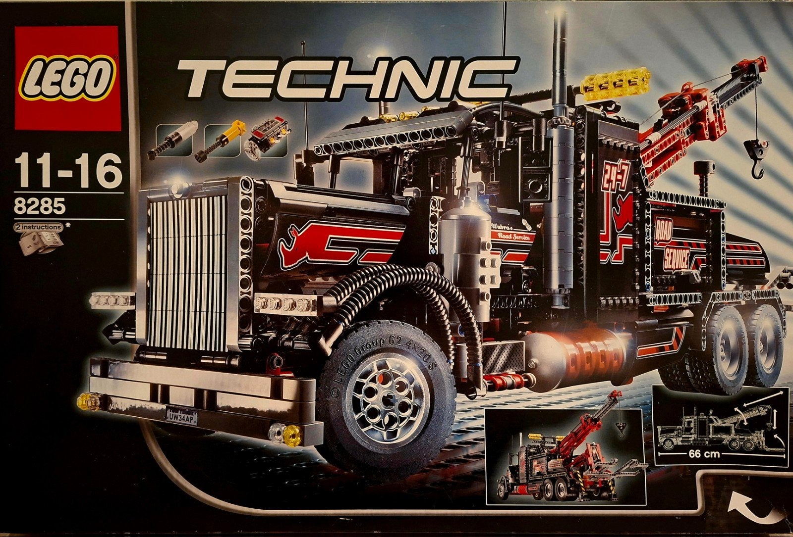 Lego Technic 8285 Zwarte Sleeptruck, Ophalen
