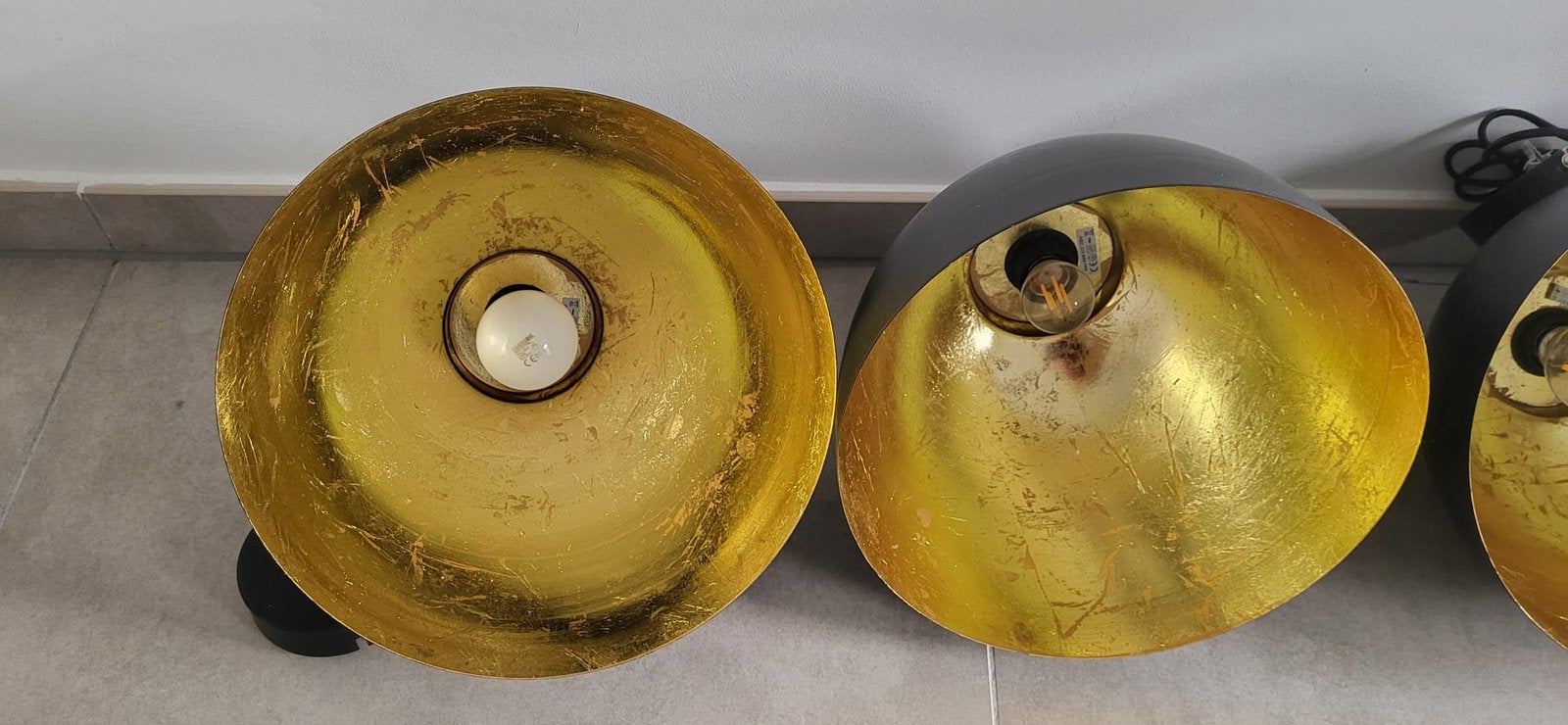 Lampe feuille d’or, Maison & Meubles, Enlèvement, Comme neuf, Métal