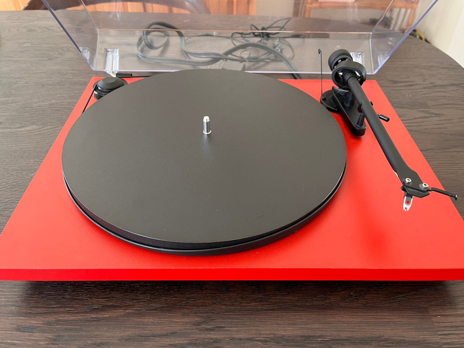 Pro-Ject Essential II rood, Audio, Tv en Foto, Platenspelers, Ophalen, Gebruikt