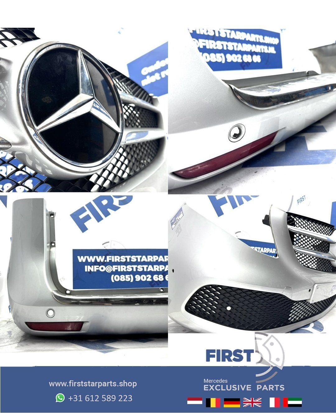 W447 V KLASSE FACELIFT VOORBUMPER + ACHTERBUMPER SET ZWART W, Auto-onderdelen, Gebruikt, -, Ophalen of Verzenden, Bumper