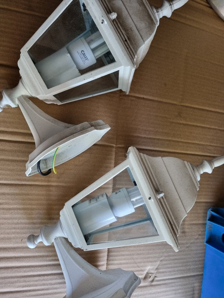 lanterne murale, Vintage, Enlèvement ou Envoi, Blanc, Utilisé