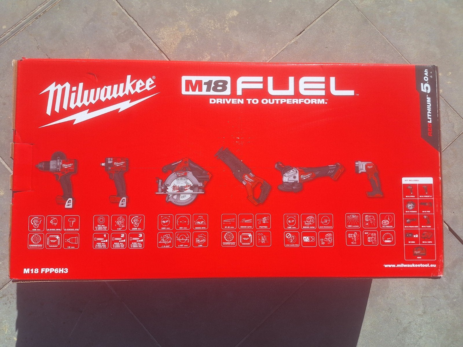 Milwaukee M18 pakket, Ophalen, Milwaukee