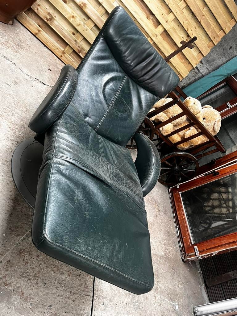 Lederen relax, Huis en Inrichting, Ophalen, Gebruikt, Eenpersoons, Leer