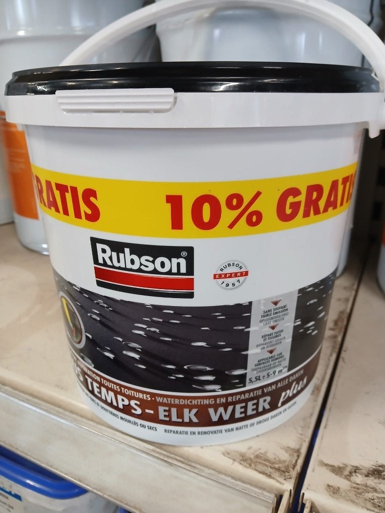 Rubson Plus Vloeibare Dakcoating € 45 incl.btw, Enlèvement, Autres types, Autres matériaux, Noir