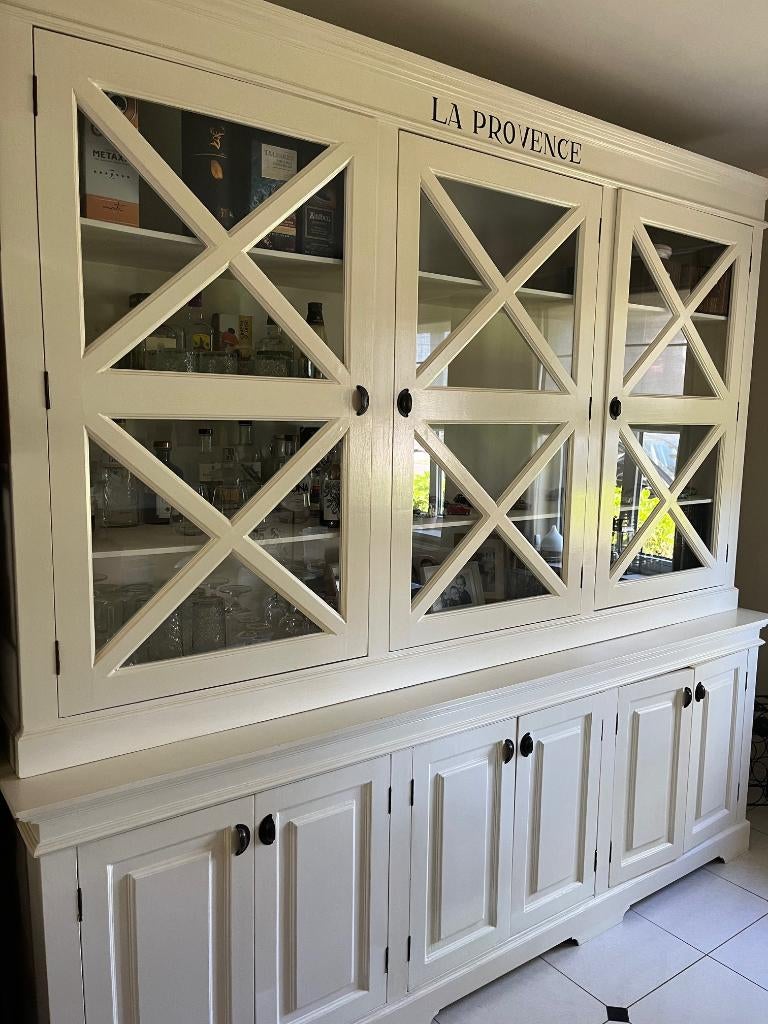 Vitrinekast "La Provence", Huis en Inrichting, Kasten | Vitrinekasten, Ophalen, Glas, Landelijk, Gebruikt