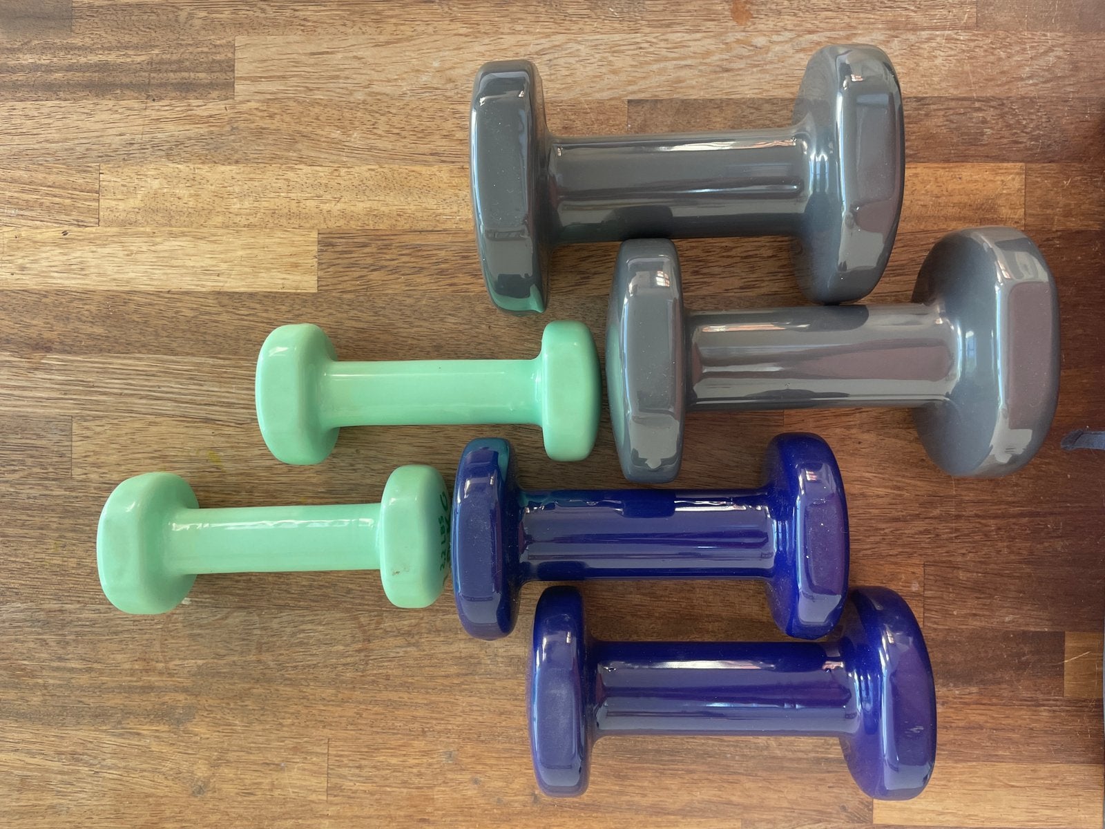 Set fitness halters / dumbbells (Decathlon Domyos) – 3 paar, Sports & Fitness, Équipement de fitness, Enlèvement, Comme neuf