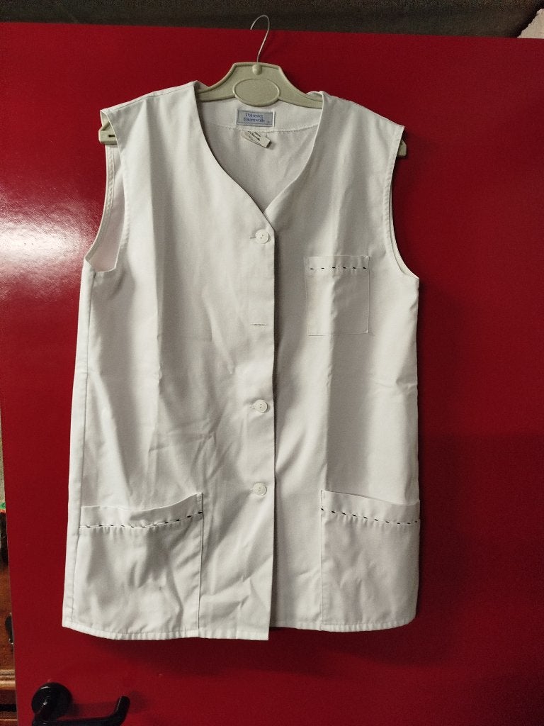 Witte schort maat 38., Kleding | Dames, Overige typen, Wit, Gedragen, Ophalen