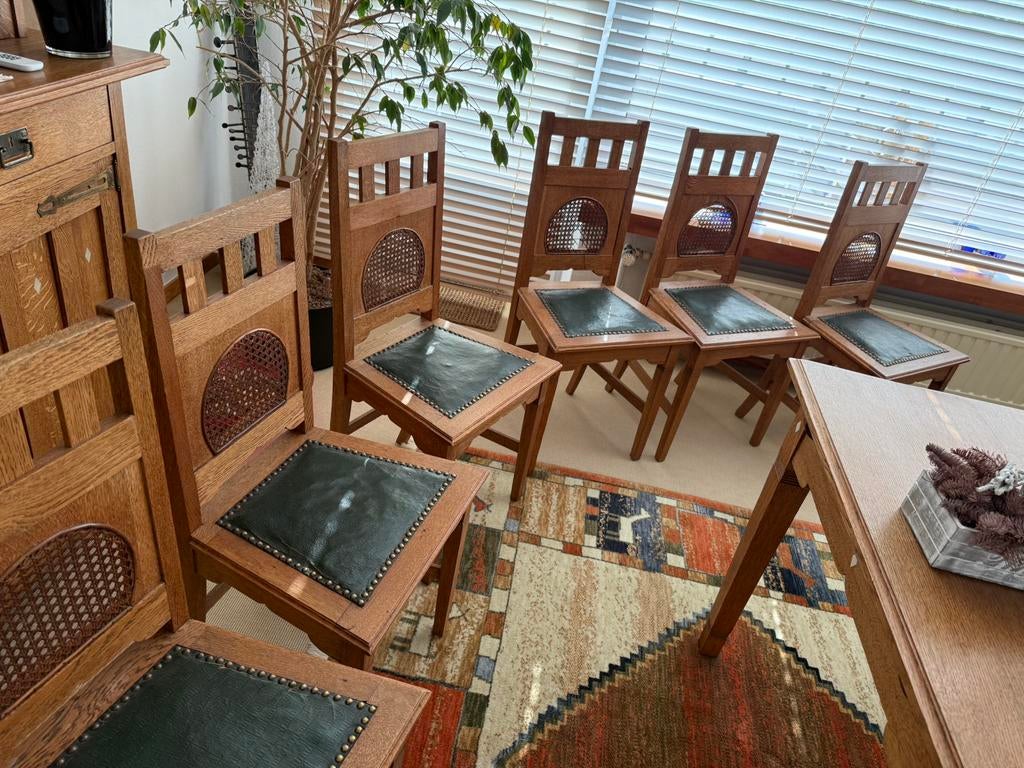 Art Deco stoelen., Antiquités & Art, Antiquités | Meubles | Chaises & Canapés, Enlèvement