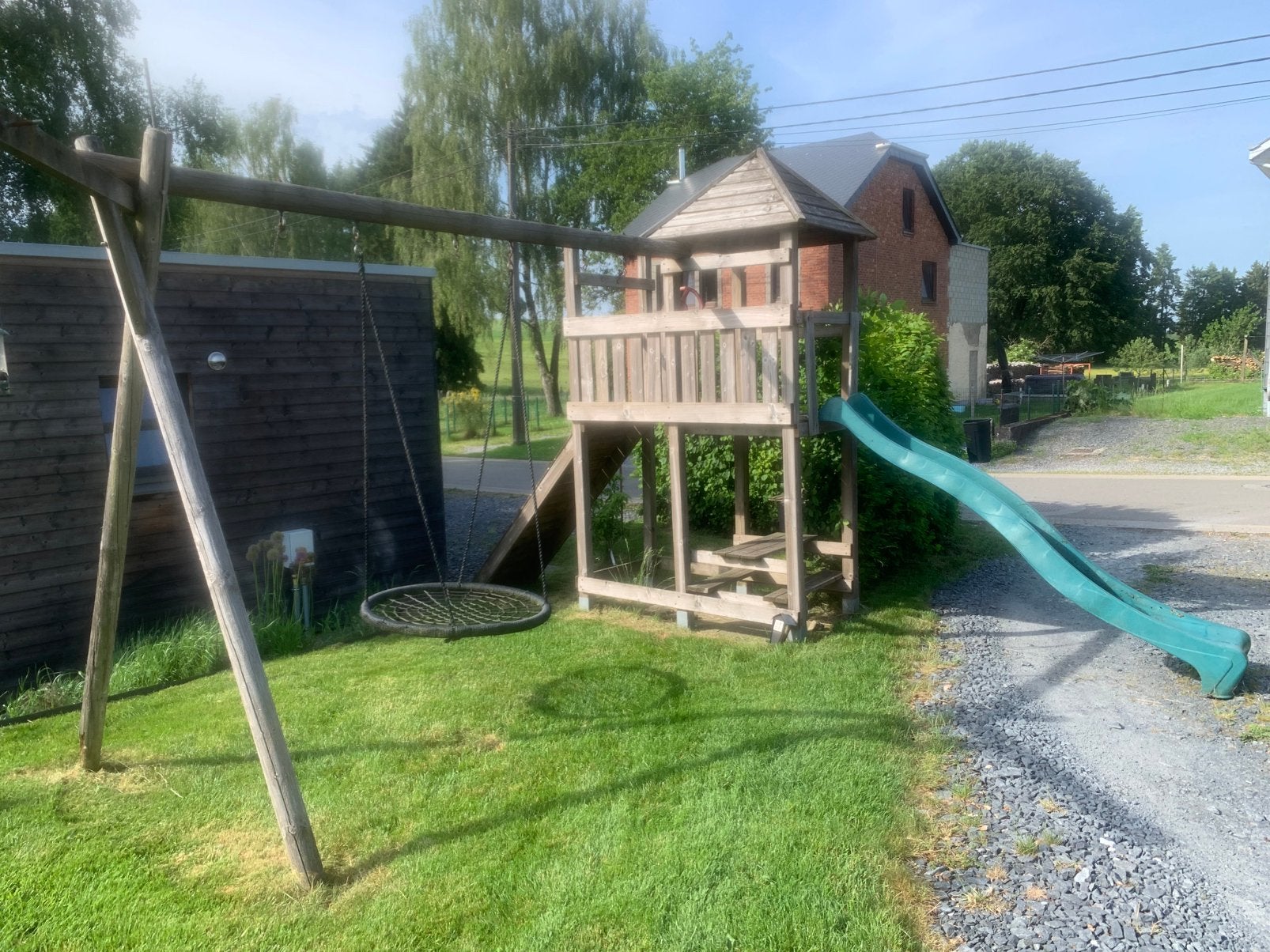 Portique balançoire, toboggan, Enfants & Bébés, Jouets | Extérieur | Aires de jeux, Enlèvement ou Envoi, Utilisé, Toboggan