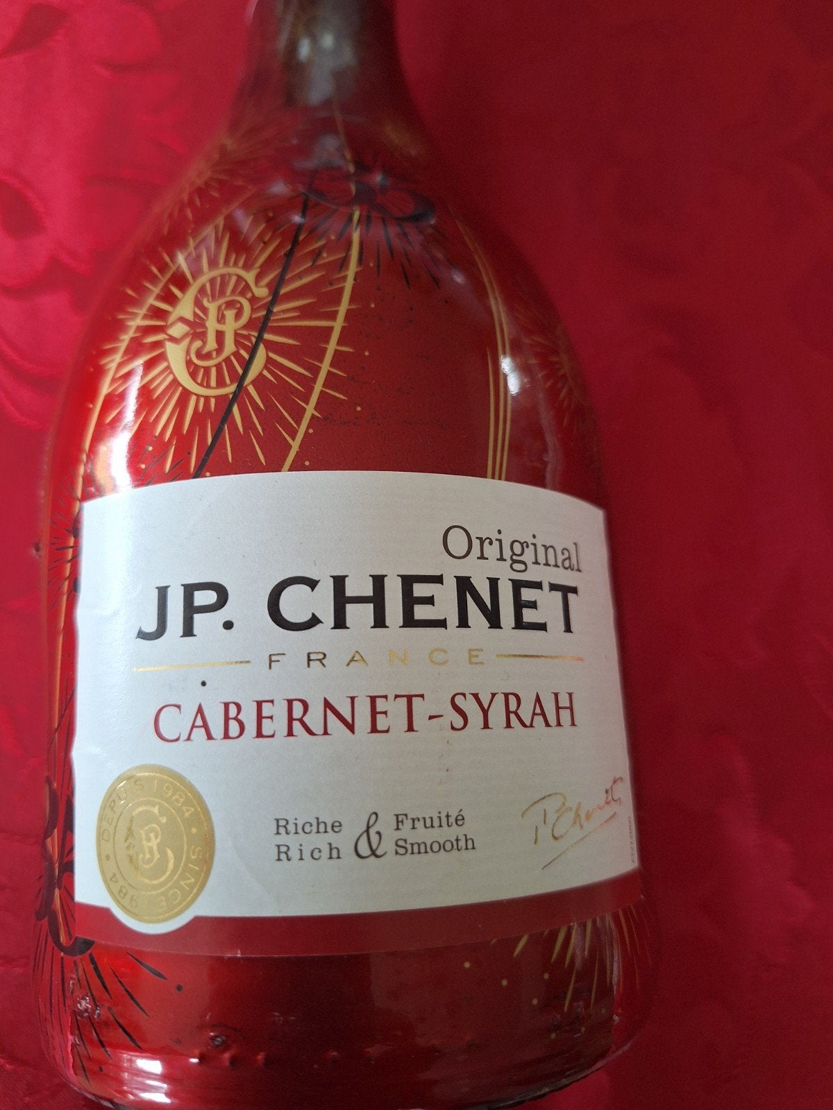 vin rouge Chenet Cabernet- Syrah 2018, cuvée spéciale 35 ans, Collections, Neuf, Pleine, Enlèvement, Vin rouge
