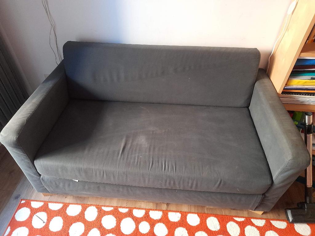 Canapé-lit convertible IKEA Askeby 2 places => lit 2 pers., Gris, 210 cm, 140 cm, Enlèvement
