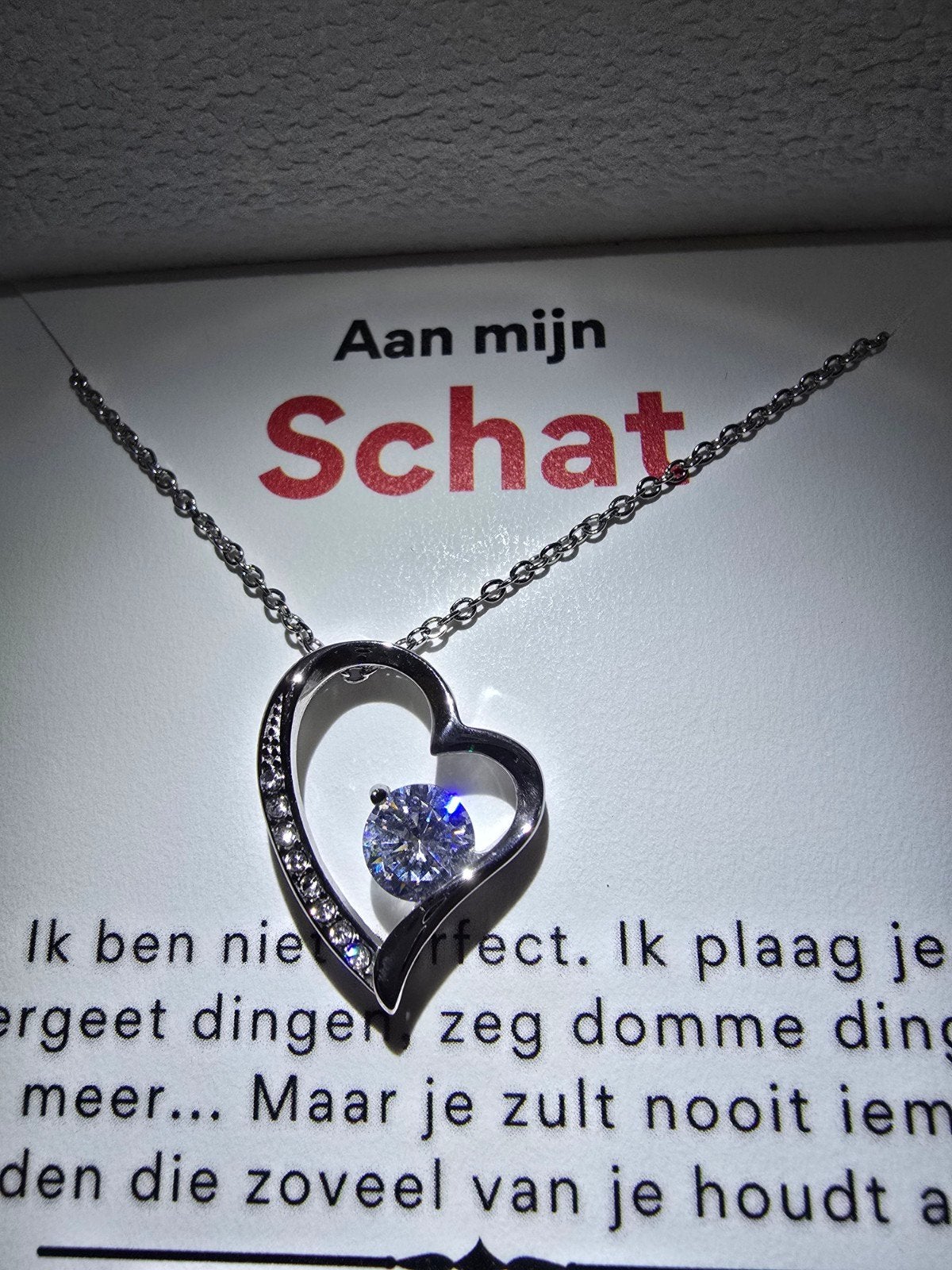 Prachtig juweel in verlichte juweel kist, Ophalen of Verzenden, Zilver, Zilver