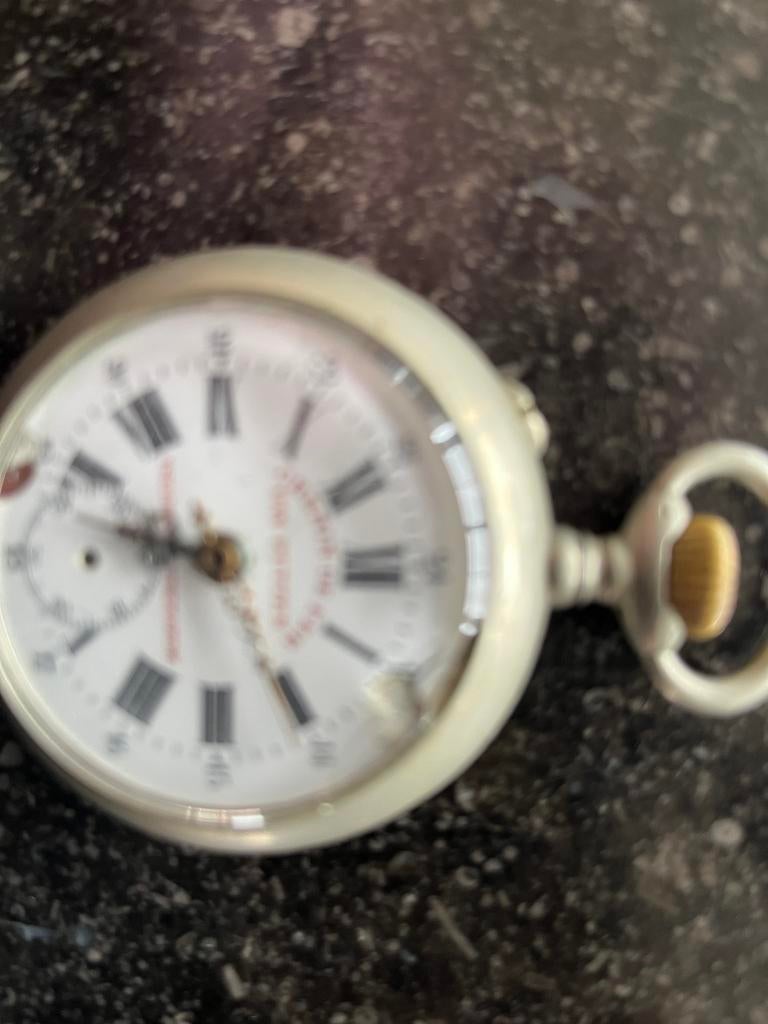 Montre de poche fonctionnelle en argent, Enlèvement ou Envoi, Argent, Montre de poche, 1900 à 1930