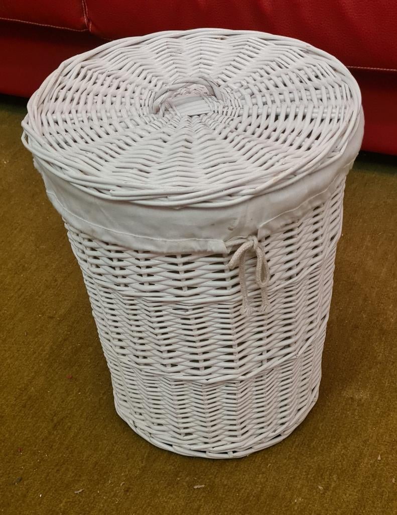 Panier à linge en osier, Enlèvement, Blanc