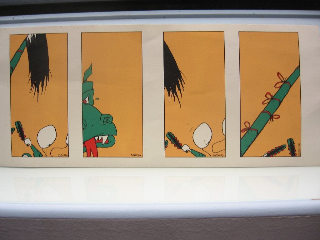 Authentique ébauche de planche de BD signée Cossu 1994., Enlèvement ou Envoi