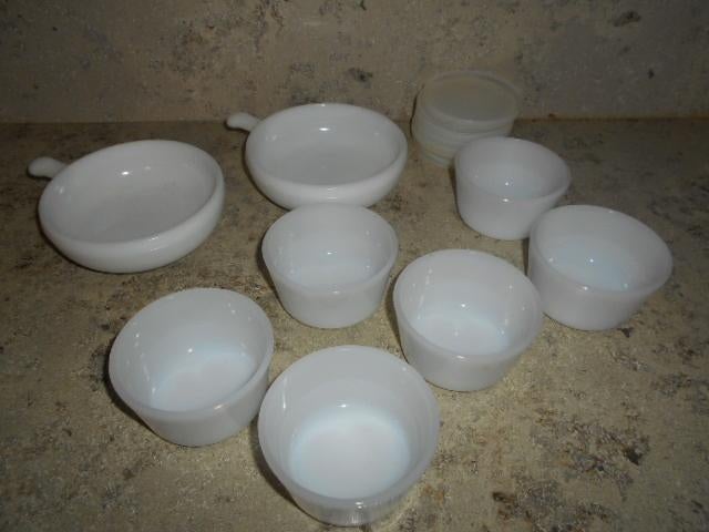 Glasbake potjes / 8 stuks, Ophalen of Verzenden, Zo goed als nieuw, Glas