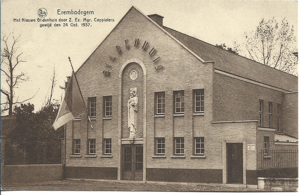 Erembodegem het niewe Gildehuis, Ophalen of Verzenden, 1940 tot 1960, Gelopen, Oost-Vlaanderen