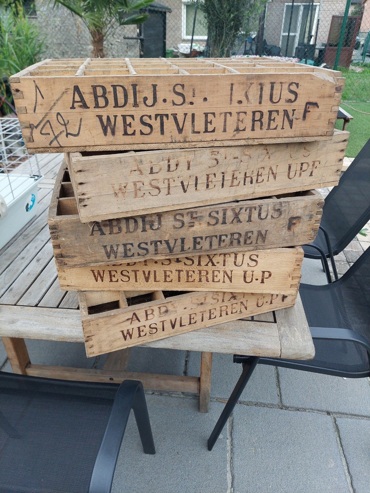 5 houten bakjes west vleteren, Ophalen of Verzenden