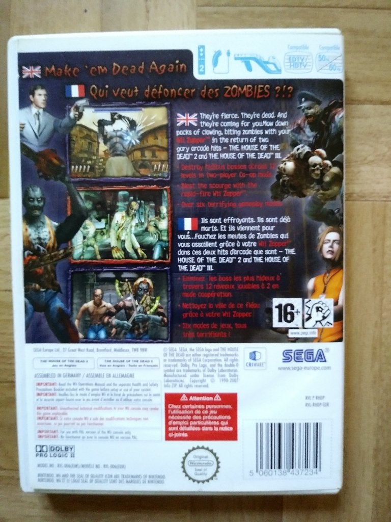 The house of the dead 2 & 3 return, Wii horror spel, Games en Spelcomputers, Shooter, 2 spelers, Ophalen of Verzenden, Zo goed als nieuw