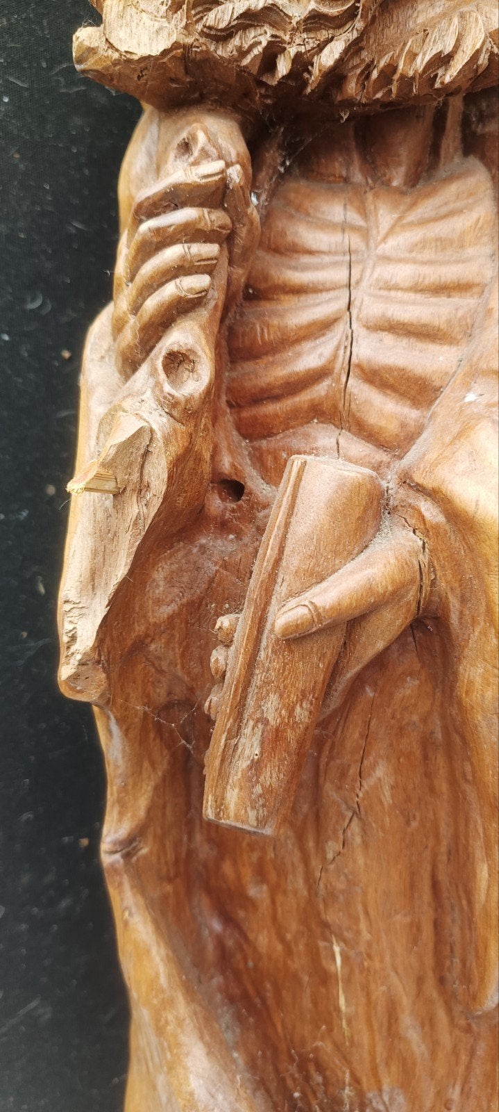 Statue de sculpture sur bois balinaise asiatique antique, Enlèvement ou Envoi, Sculpture, Bois