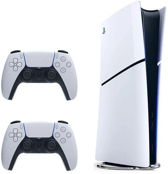 PlayStation 5 Slim Digital + 2 controllers, Games en Spelcomputers, Ophalen, Zo goed als nieuw, Playstation 5