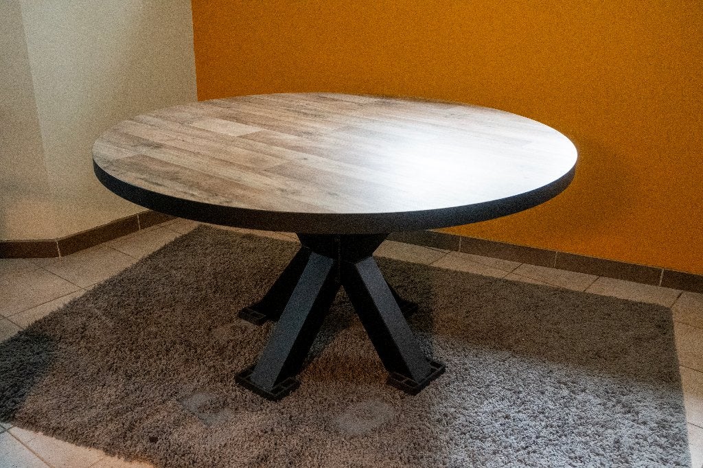 Ronde tafel 150 cm, Huis en Inrichting, Ophalen, Rond, Zo goed als nieuw, Vijf personen of meer
