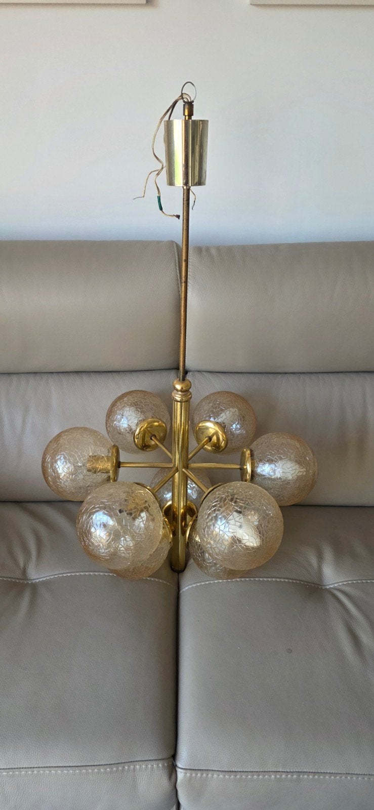 Lustre vintage style Spoutnik A voir, Maison & Meubles, Lampes | Suspensions, Vintage, Enlèvement, Utilisé, E14 (petit)