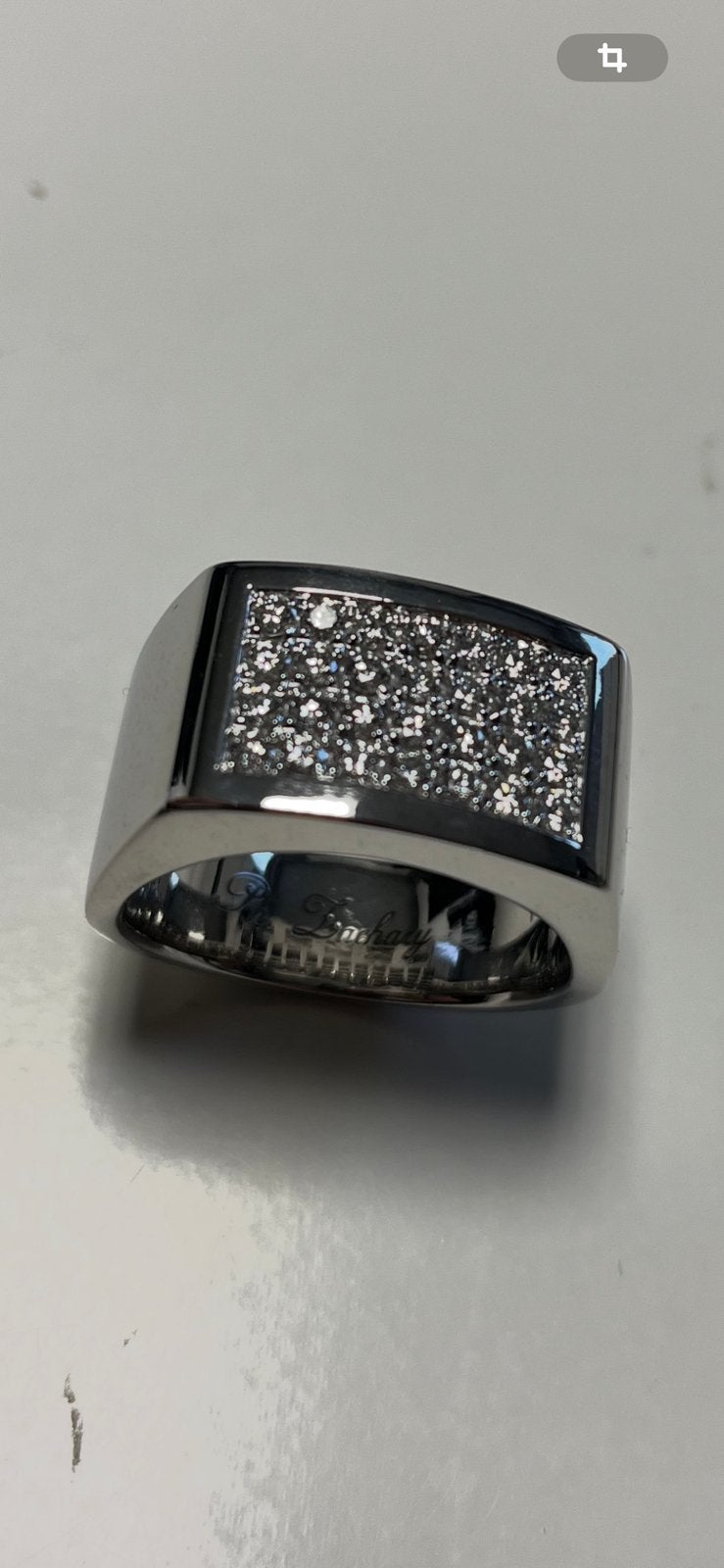 Chevalière en platine avec diamants, Bijoux, Sacs & Beauté, Neuf, Enlèvement, Blanc, Homme