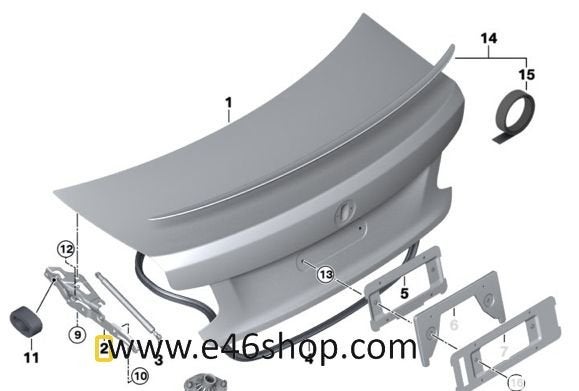 KOFFERDEKSEL SCHARNIER LINKS BMW OE 41007373847, Autos : Pièces & Accessoires, Neuf, -, -, Enlèvement ou Envoi
