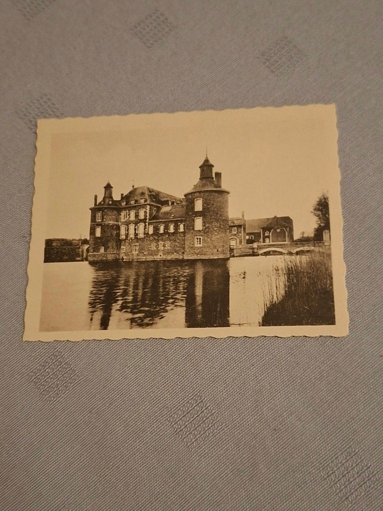 Prentje/Chromo : Neuville-en-Condroz / Het Kasteel, Enlèvement ou Envoi, Gravure, Utilisé, 1940 à 1960