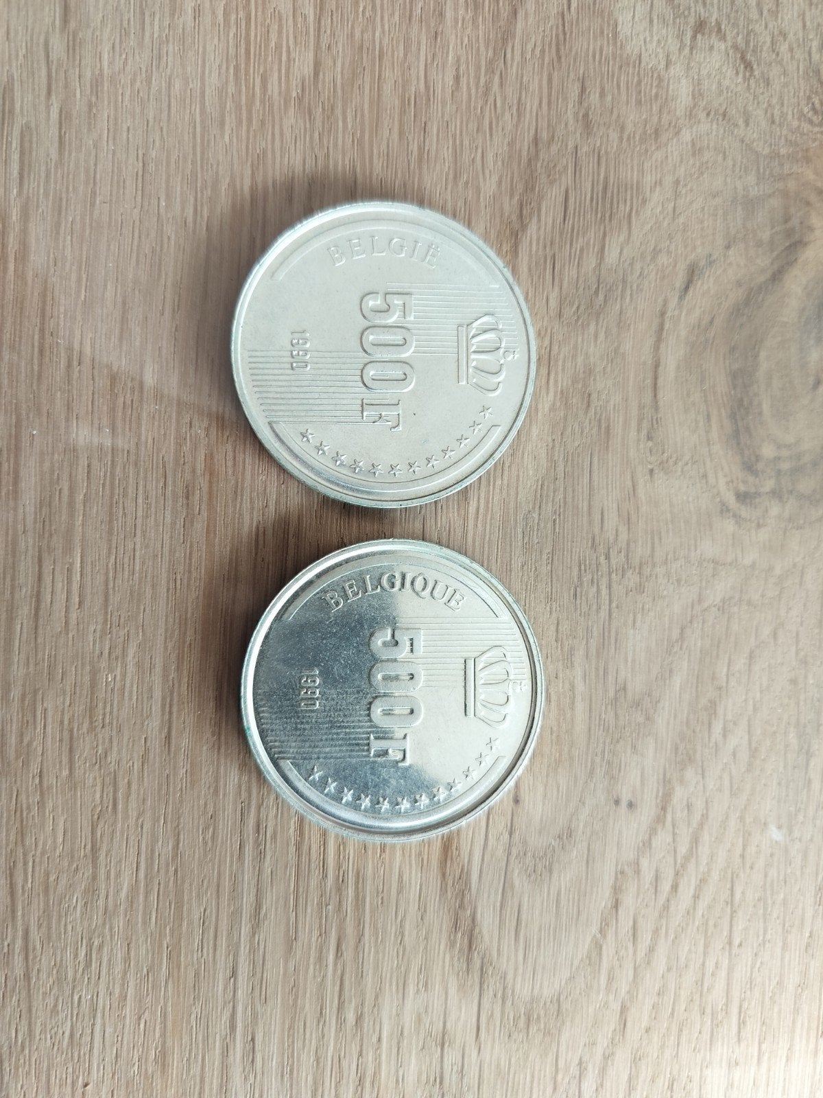 munt 500 F België en Belgique 1930-1990 (zilver), Enlèvement