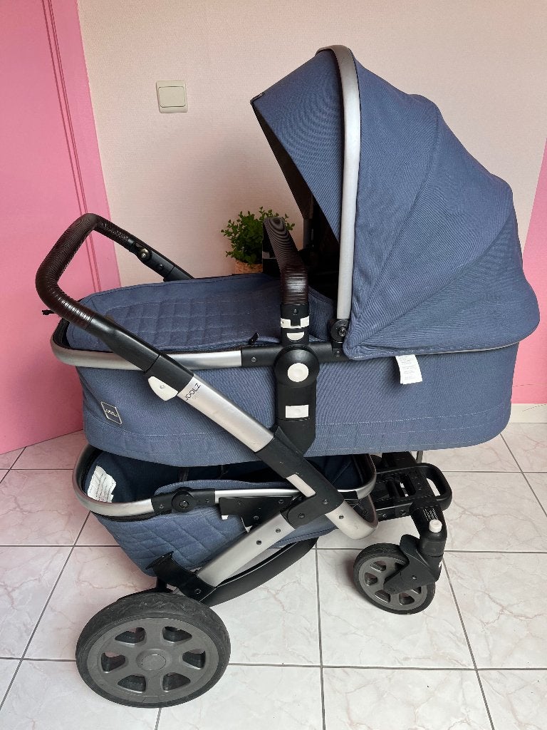 Poussette Joolz Geo - Bleue avec lit de voyage et un siège, Autres marques, Enlèvement, Utilisé, Poussette