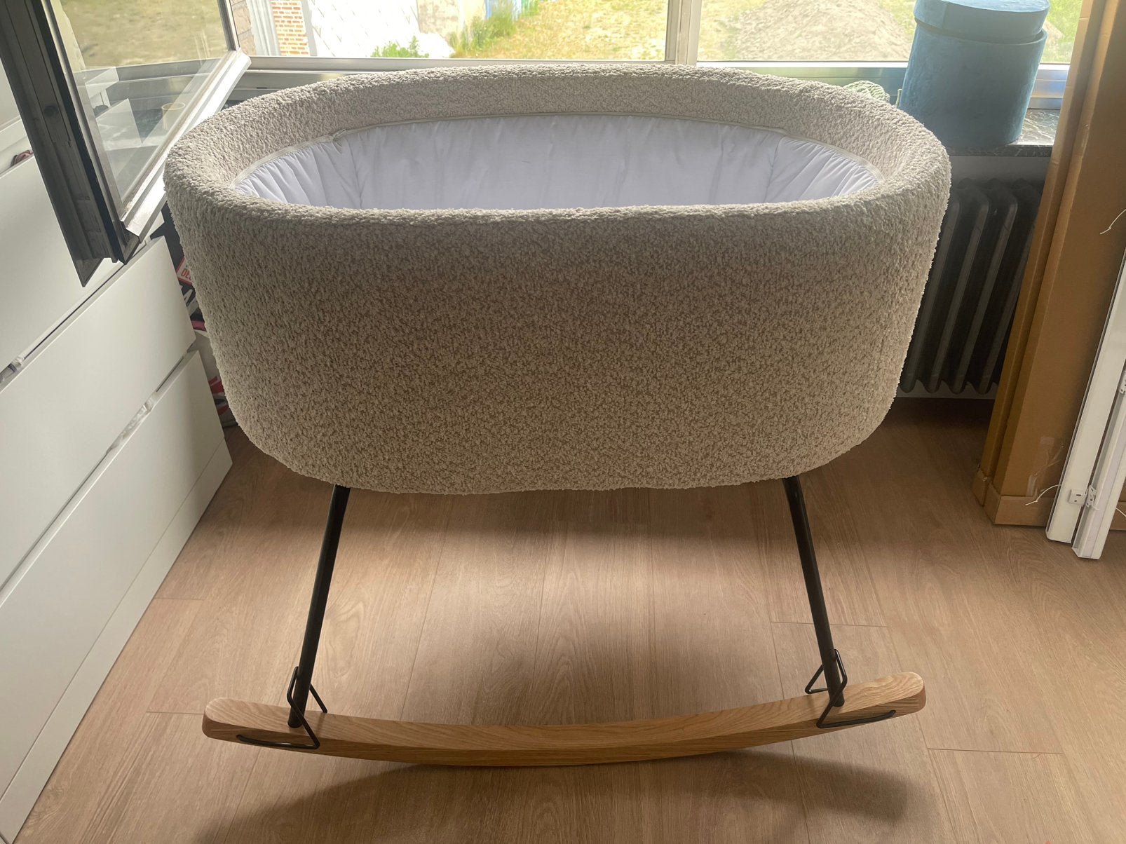 Quax schommelwieg + matras + overtrek, Kinderen en Baby's, Ophalen, Zo goed als nieuw, Wieg
